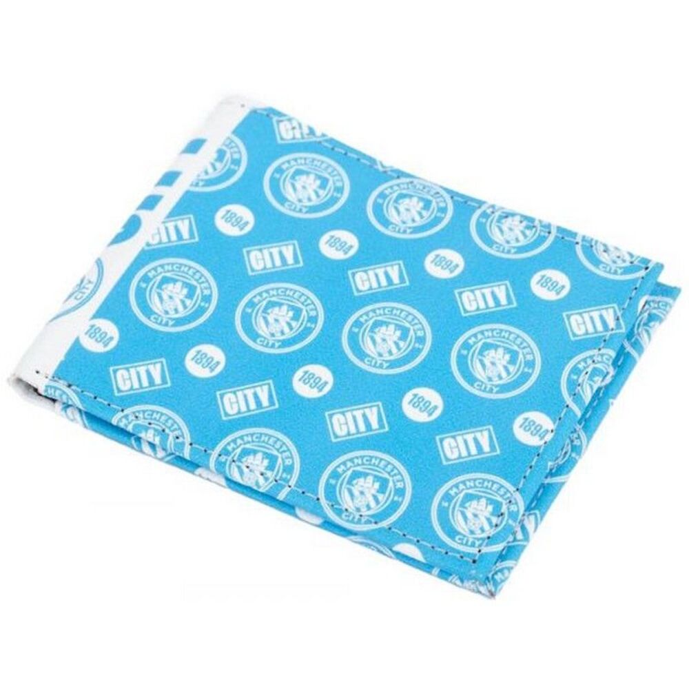 Manchester City FC Icon Bi-Fold Wallet / Sky Blue/White